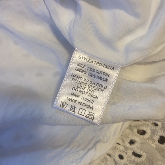 Skylar + Madison White Eyelet Lace Dress - Picture 5 of 7